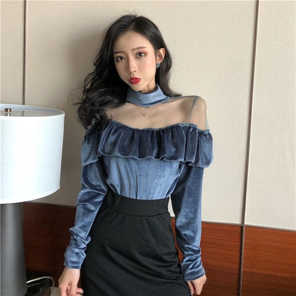 blusas de terciopelo 2019