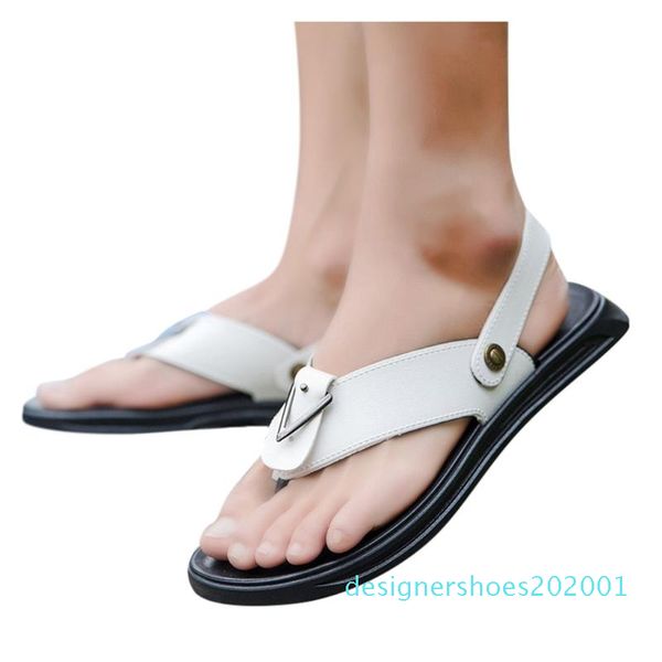 

summer sandals men outdoor water sandals anti-slip peep-toe beach shoes non-slip lightweight flat beach shoes for men d01, Black