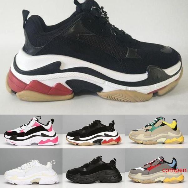 

2019 fashion paris 17fw triple-s sneakers triple s casual luxury dad shoes designer mens womens beige black sports chaussures