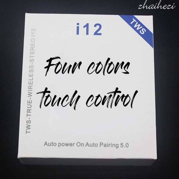 

Colorful i12 model true wirele bluetooth earphone touch control jlchip mu ic headphone head et ea y carry fit all brand cellphone
