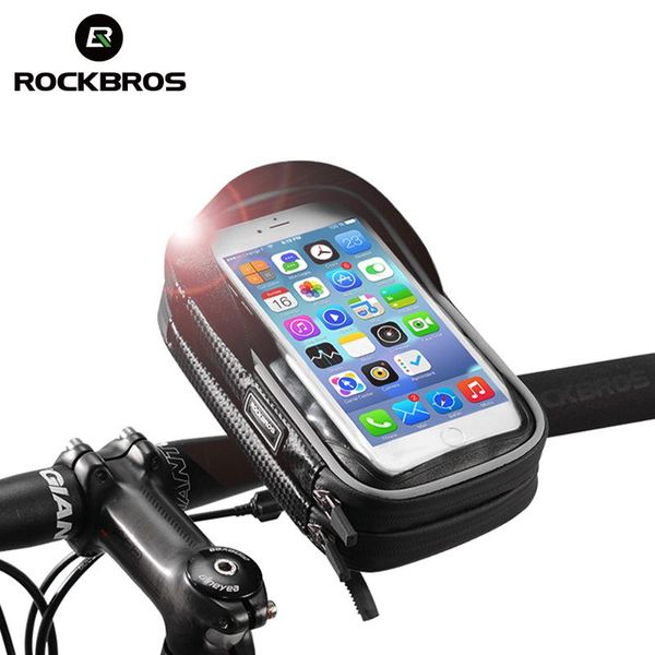 

bicycle motorcycle mobile phone holder touch screen rainproof cell phone screen protectors bike handlebar bags