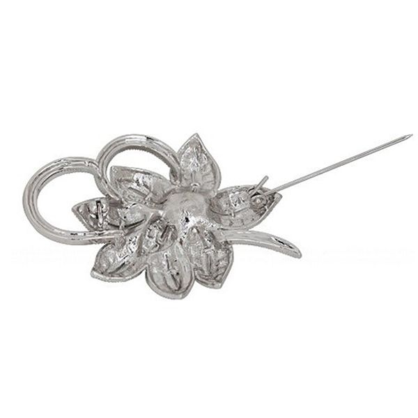 

korean version of the fashion crystal women's brooch clothing wear brooch pin, Gray