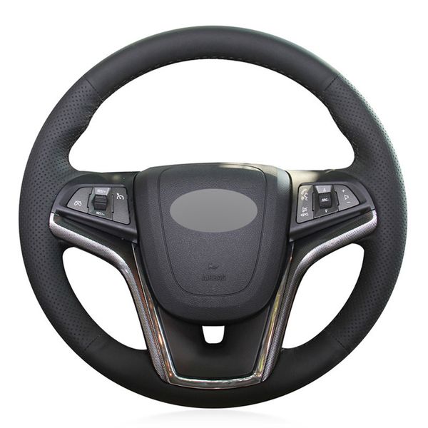 

black pu faux leather diy car steering wheel cover for 2011-2014 volt 2011-2015