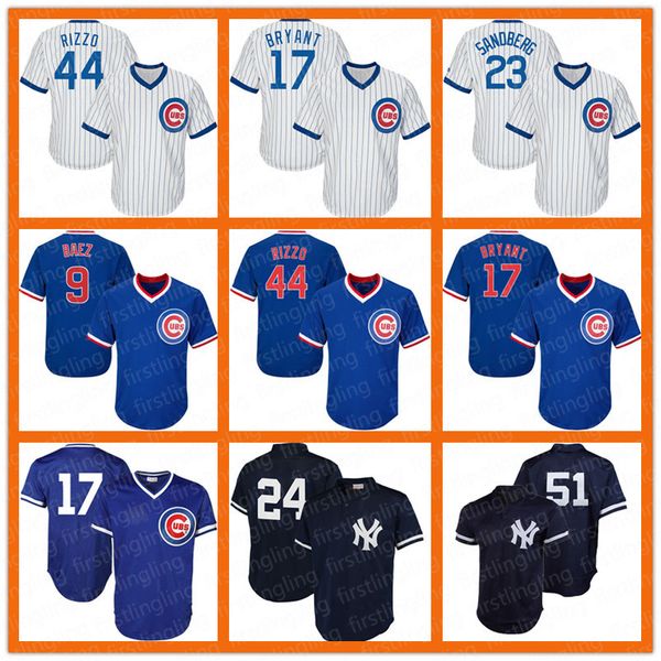 

хавьер баэз джерси энтони риццо kris bryant ryne сандберг чикаго джейсон хейуорд кайл шварбер бейсбола берни уильямс гэри санчес, Blue;black