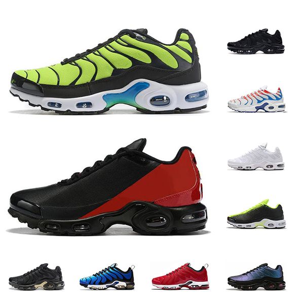 

originals running shoes tn plus 2020 men women triple black white 3d glasses spray paint university red sports sneakers runner trianers