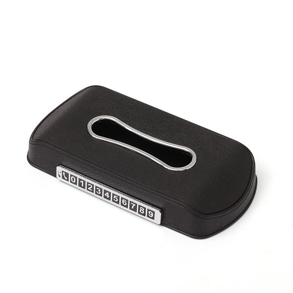 

car draw-off tissue box holder paper towel case parking number support interior accessories