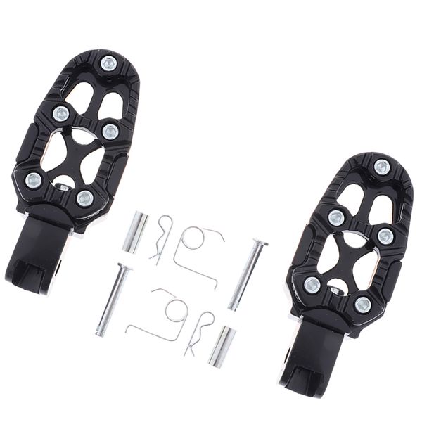

2 pcs black alloy aluminum motorcycles racing bike foot pegs footrests rear set rest pedals highway pegs