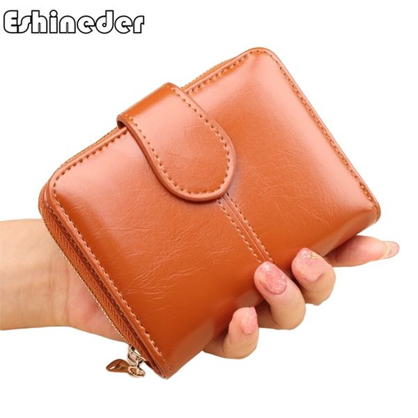 

женский масляный кошелек для воска маленький кошелек женский кошелек с коротким кошельком для монет кожаные кошельки для женщин клатч id дер, Red;black