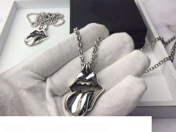 

модный бренд цепи крест череп губы дизайнер ожерелье для леди дизайн мужчины и женщины партии свадебные любители подарок роскошные хип-хоп ю, Silver