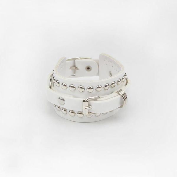 

charm bracelet for women beautifully cuff leather punk gothic rock bangle bracelet leather bracelet, Golden;silver