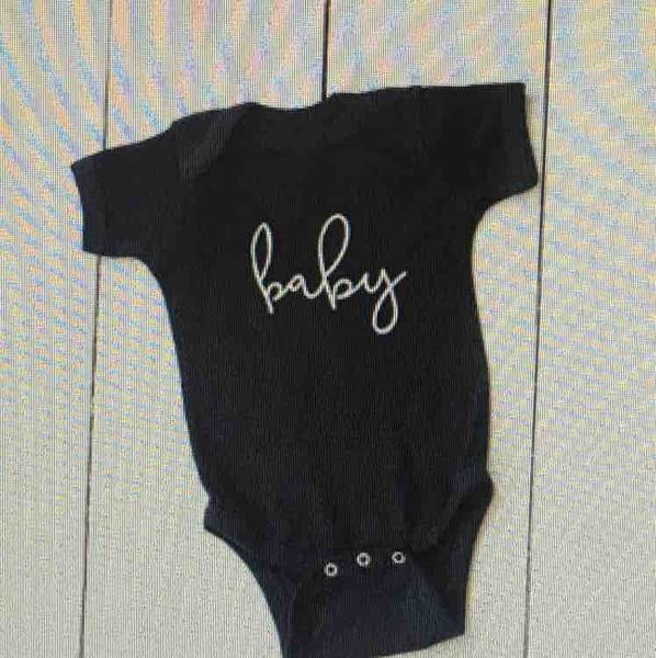 

Cute baby infant black one ie body uit newborn baby print 100 combed cotton baby boy girl clothe 2019 ummer whole ale