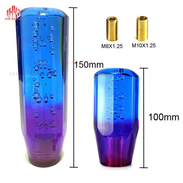 

15cm/10cm m12*1.25 jdm shift knob universa crystal bubble gear shift knob colorful cool with 8mm 10mm 12mm adapter