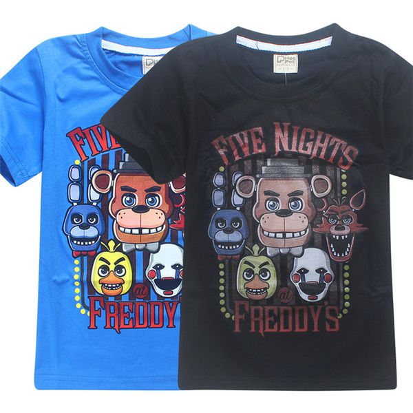 

fnaf kids tee shirts five nights at freddy 2 colors 4-12t boys cotton t shirts kids designer clothes dhl ss214, Blue