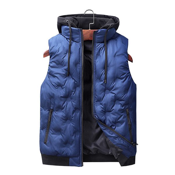 

men's vests 2021 mens vest sleeveless jackets autumn winter clothing casual hooded coats male outwear fashion waistcoat size 3xl, Black;white