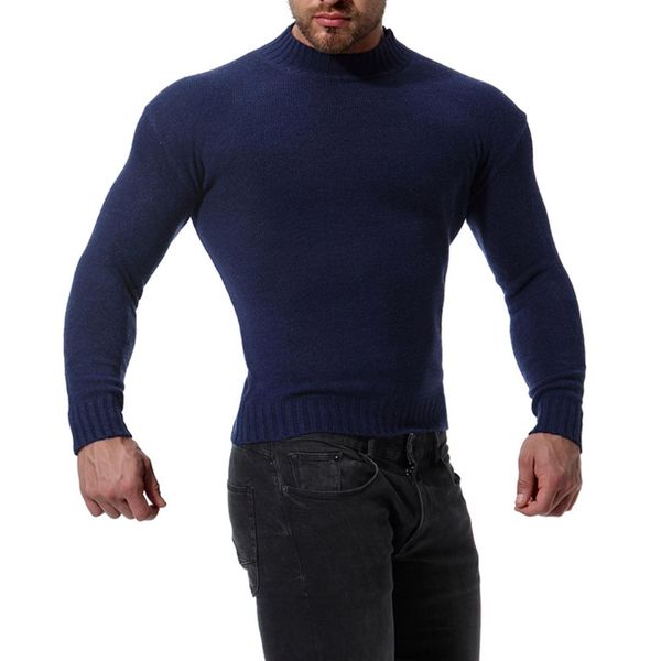 

sweater men autumn/winter 2018 men's high-necked slim base sweater knit, White;black