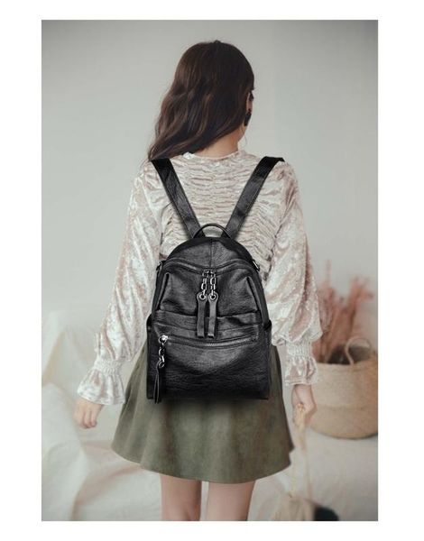 

2020 new women's backpack korean version of the wild multifunctional backpack fashion simple
