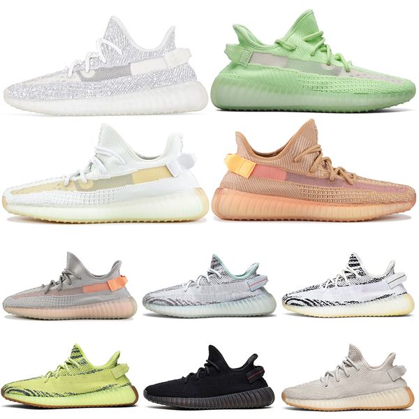 

New clay glow in the dark v2 running hoe true form hyper pace tatic reflective blue tint oreo men women trainer port neaker 36 48