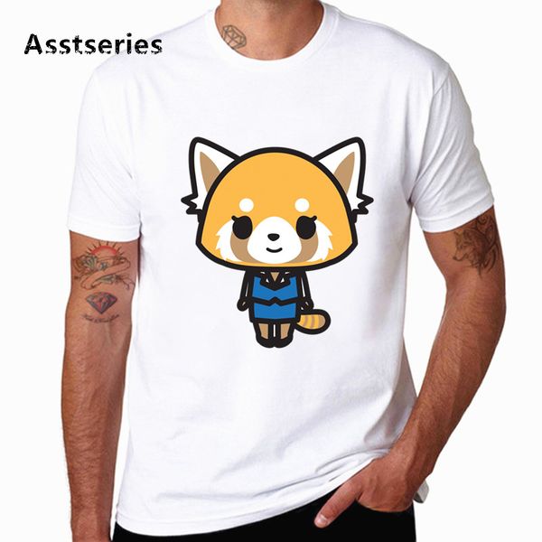 

aggretsuko aggressive retsuko harajuku t shirt o-neck fck you punk t-shirt print casual short sleeve tshirt streetwear hcp4589, White;black