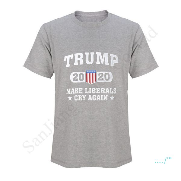 

president donald trump t-shirt 2020 couples pullover tees summer o-neck short sleeve tshirts make liberals cry again shirt d1601, White