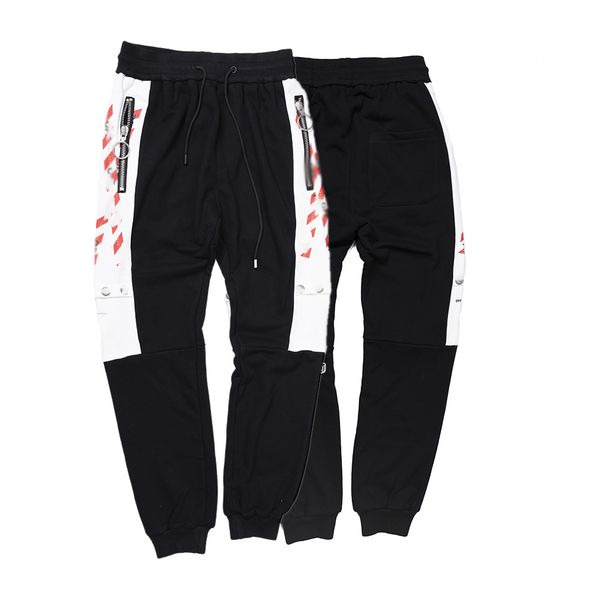 

logo men quality wild pants designer brand large size trousers fashion couple luxury classic pants trend quality breathable trousers, Black