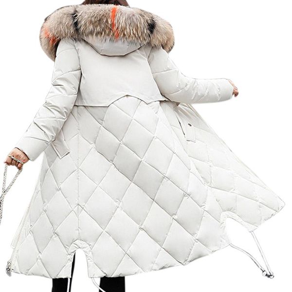 

mrwonder women fashion long type hooded coat thicken cotton casual loose overcoat jacket, Black