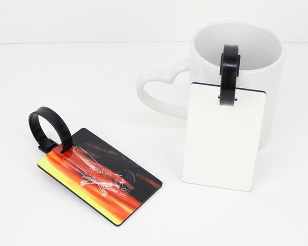 

200pcs sublimation blank luggage&bags accessories cute novelty mdf wood funky travel luggage label straps suitcase luggage tags, Black