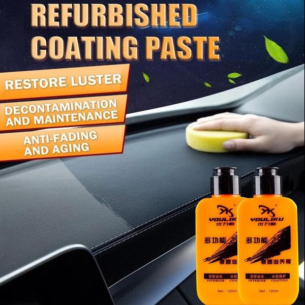 

1-10 pcs bottles automotive interior auto & leather renovated coating paste maintenance agent 120ml / bottles suit for leather