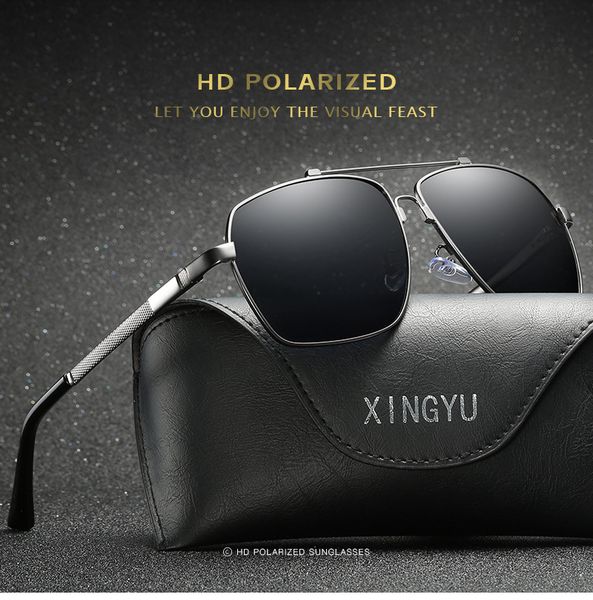 

конструктор солнцезащитные очки для мужчин поляризованные hd вождения солнцезащитные очки красочные покрытия уф-защита mg-al сплав frame мод, White;black