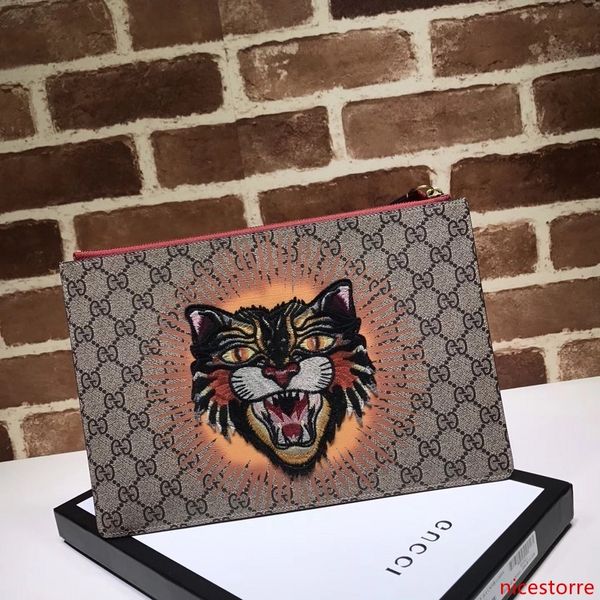 

2020 celebrity design letter embossing canvas purse embroidery bee large clutch genuine leather canvas 476411 handbag