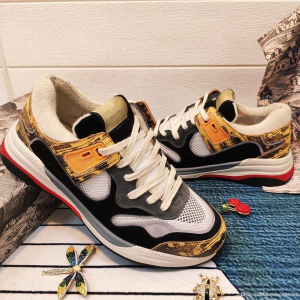 

fashion men's ultrapace sneaker luxury designer men's ultrapace sneaker multicolor women sneakers oversized platform shoes 35-45 w, Black