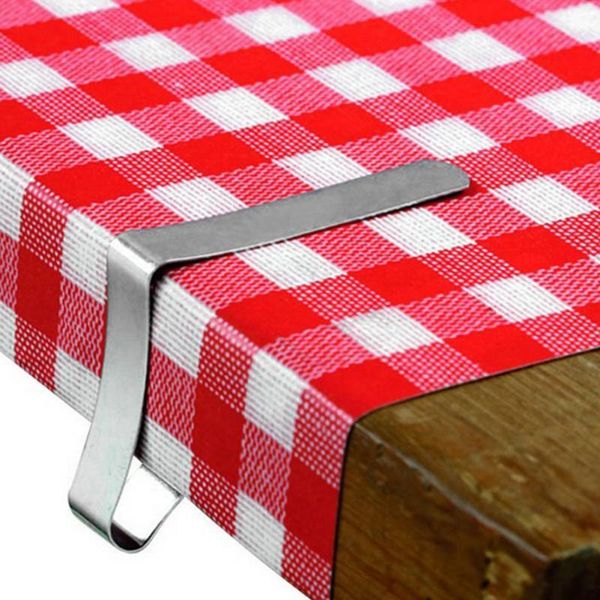 

stainless steel tablecloth cover clips triangle table cloth holder wedding prom tablecloth clamps practical party tools tc190314 100pcs