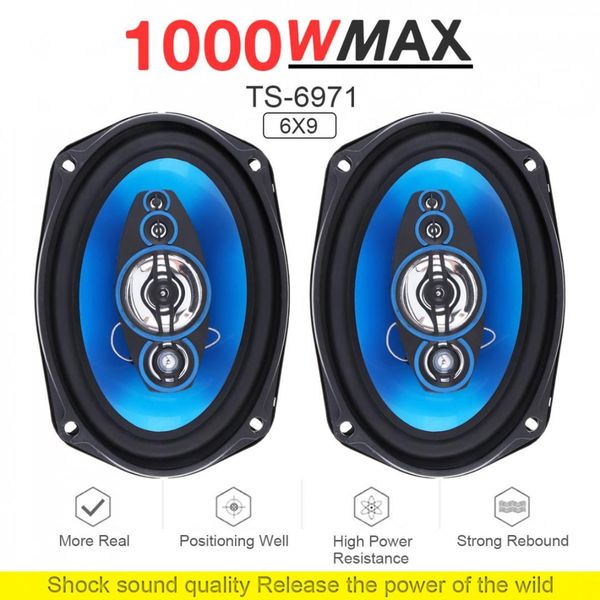 

durable 6x9inch 1000w 2 way car coaxial auto audio music stereo full range frequency hifi speakers non-destructive installation