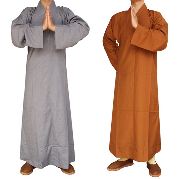 

2 colors monk clothes robe buddhist costume shaolin temple monk clothing robe zen buddhism meditation lohan clothes, Red