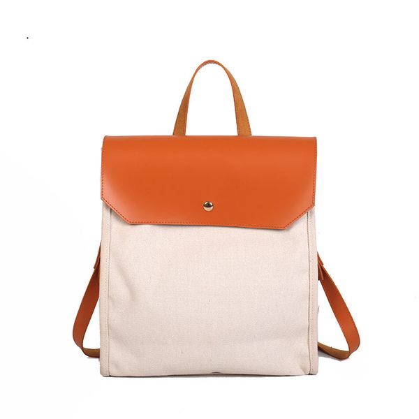 

1pcs simple color matching canvas shoulder bag student messenger bag small fresh large capacity art shopping
