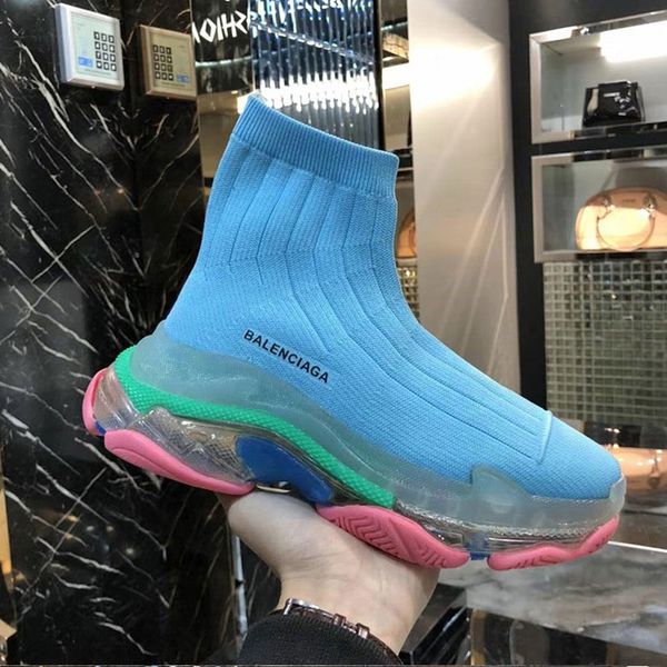 

socks bootstriple-sairknitmidsock 19 men and women breathable socks running shoes trend fashion crystal bright martin boots, Black