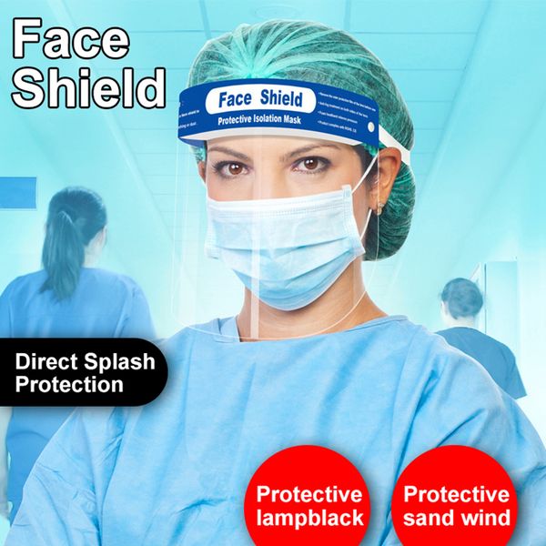 

прямая защита от брызг защитная маска для лица предотвращает сажу песок ветер пэт мягкий прозрачный материал легко носить с собой на складе