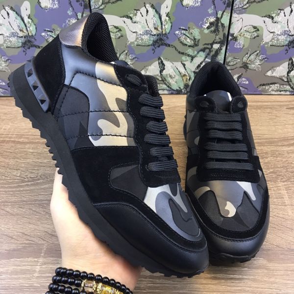 

2020 women and men genuin leather fashion luxury designer shoes open sneaker with black white trainers chaussures baskets 35-46
