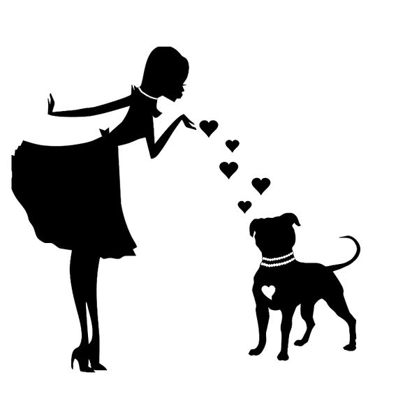 

15*14cm pitbull pearls pitbull owner love heart vinyl decal cute and interesting fashion sticker decals car accessories