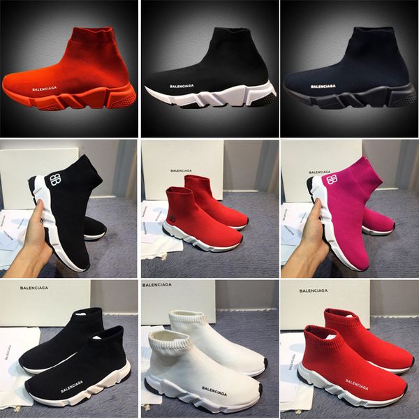 

2019 de igner peed trainer men women high ock hoe black blue red olid luxury fa hion boot trainer runner walking neaker