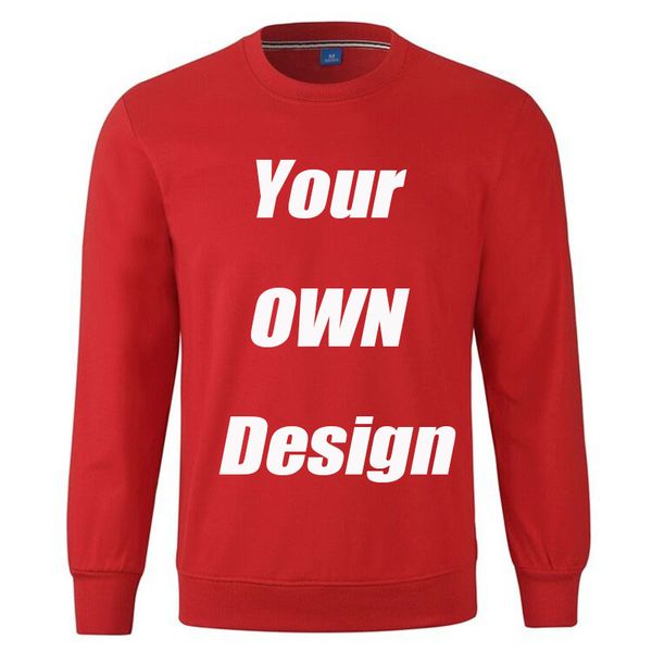 

btfcl customized men women customized sweatshirt print like p or logo text diy your own design red cotton harajuku hoodies, Black