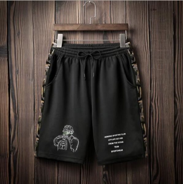 

designer shorts for men casual beach shorts with patterns brand short pants men underwear men's board shorts mens summer leisure wear, Black