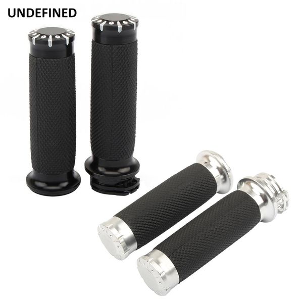 

1"25mm black hand grips motorcycle handlebar grips for xl883 1200 xr vrsc dyna softail touring road king