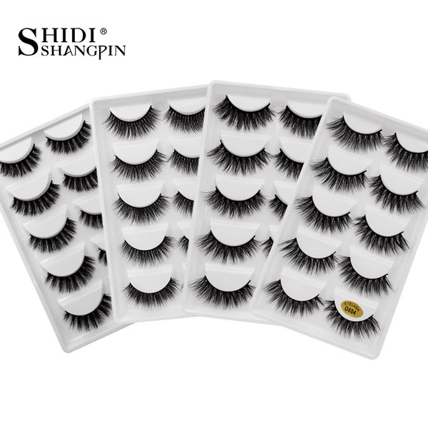 

shidishangpin mink lashes 30 boxes mink eyelashes bulk false eyelashes wholesale makeup strip lashes natural long g6