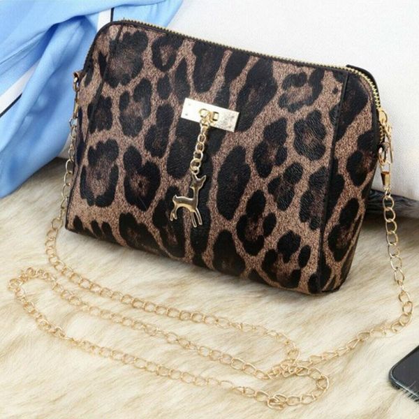 

2020 classic cross body bag ladies shoulder leopard handbag pu purse women messenger