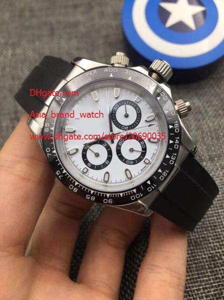 

8 color watch elling 40mm cosmograph 116506 116509 116500 116520 rubber bands no chronograph working automatic mens watches, Slivery;brown