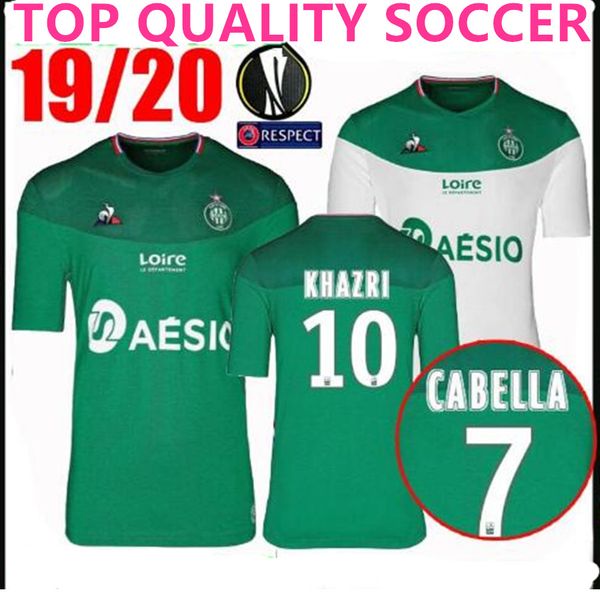 

19 20 maillot as saint etienne soccer jerseys 2019 2020 maillot asse etienne khazri cabella beric nordin hamouma football shirts equipment, Black;yellow