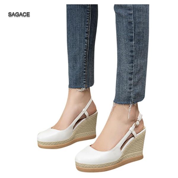 

sagace women wedges round toe non-slip casual shoes buckle sandals slippers fashion female slides summer shoes sandalias mujer