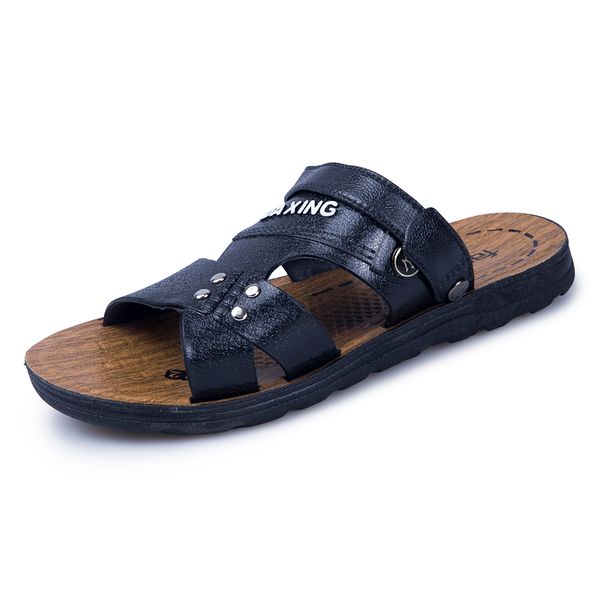 

sandals men shoes leather mens casual breathable beach spring black water gladiator comfortable