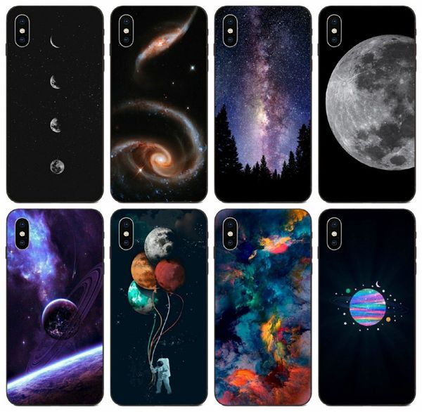 

tongtrade] skin paintin moon space snap on case for iphone x xs 11 pro max 8 7 6s 6 5s 5 galaxy a7 huawei p30 pro htc desire 816 1pcs case