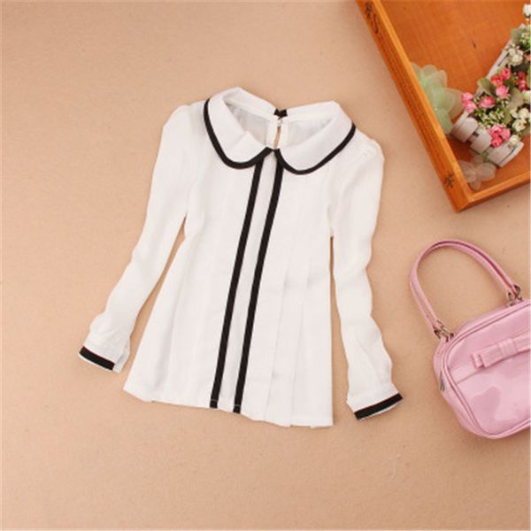 

2016 Autumn Girls Clothing Sets Kids Clothes Children Clothing School Girl White Blouse + Tutu Skirt 2-piece Suit Age 2-16Y